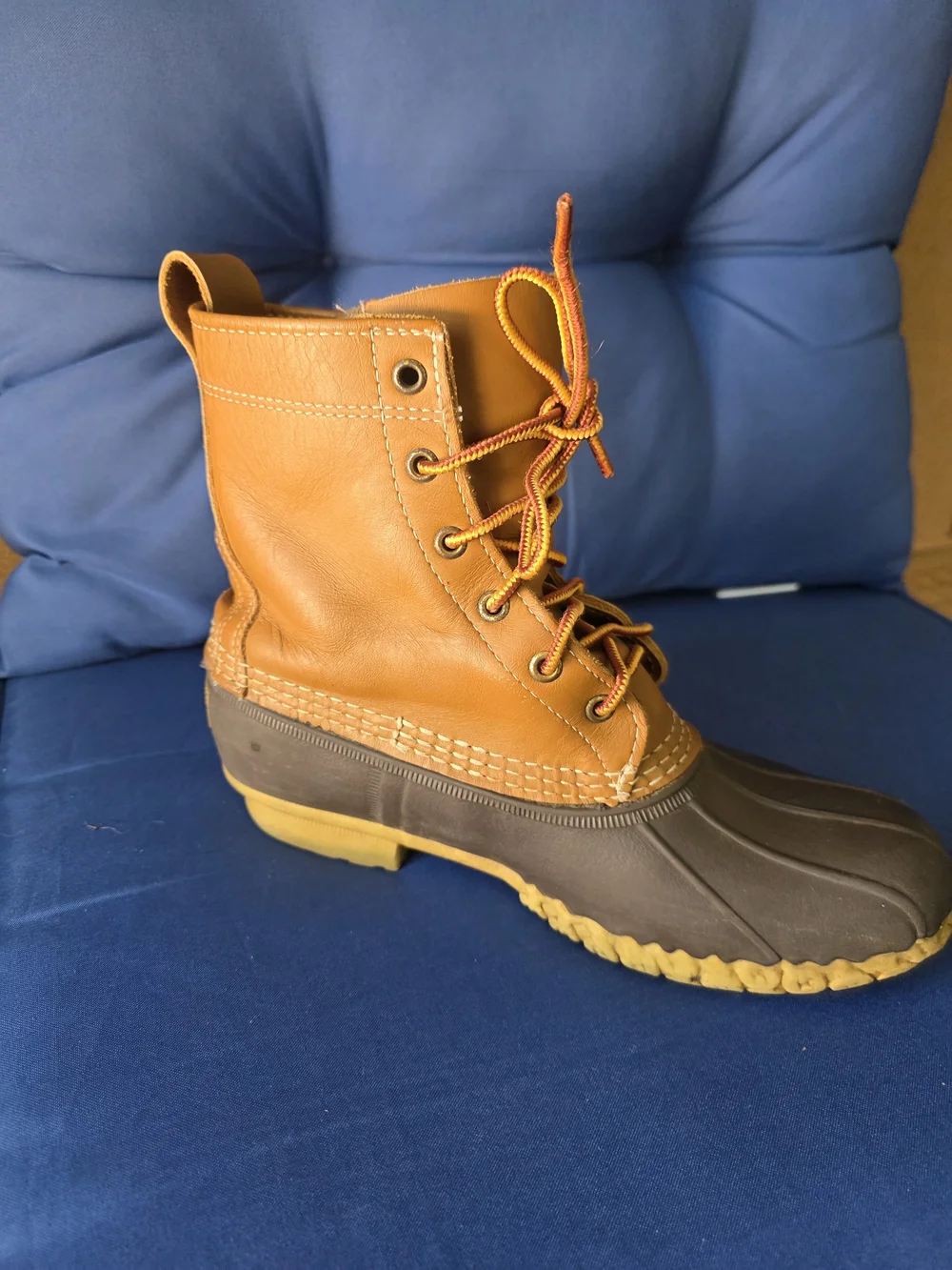 L.L. Bean Bean Boots Women's 8 Brown Leather Waterproof Duck Boots USA Made